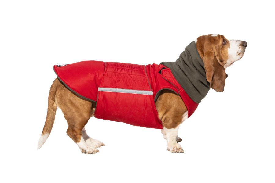 BASSET HOUND EXTRA WARM WINTER DOG COAT NECK WARMER/ MADE TO