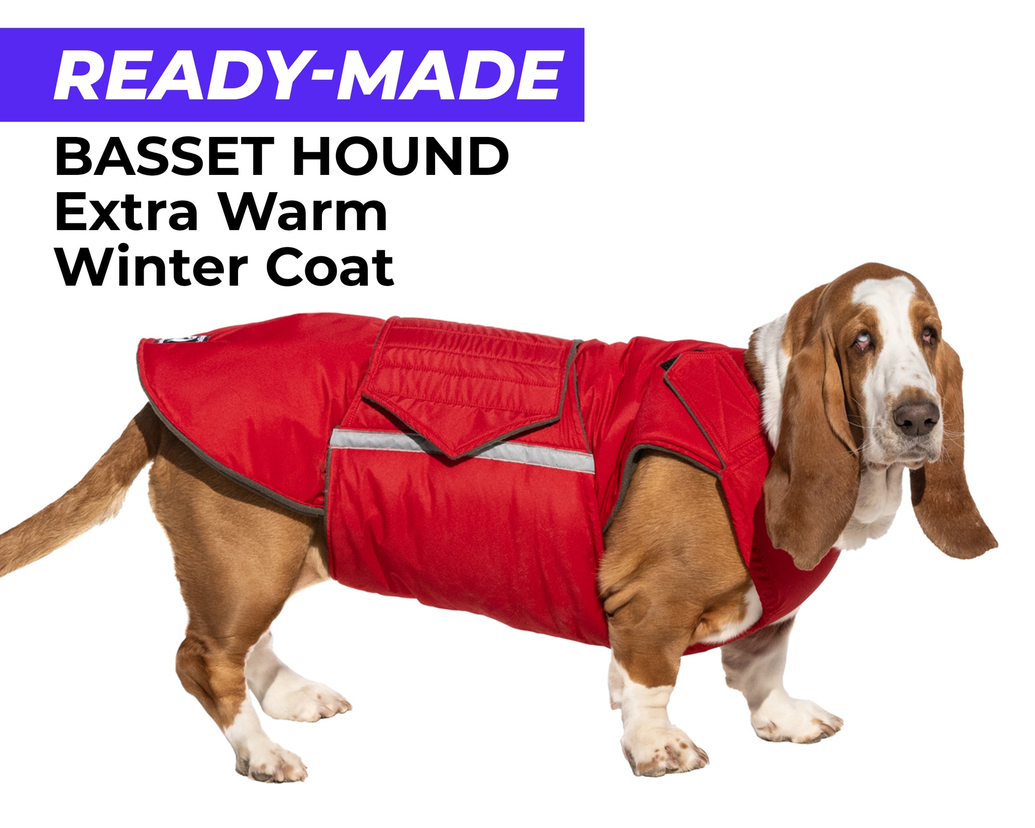 BASSET HOUND EXTRA WARM WINTER COAT - READY-MADE