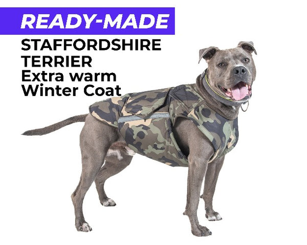 STAFFORDSHIRE TERRIER EXTRA WARM WINTER COAT - READY-MADE