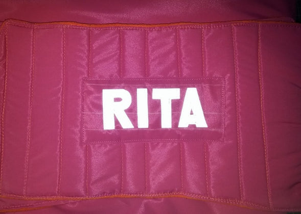 YOUR DOG'S NAME ON HIS/HER COAT