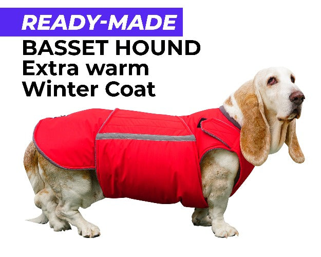 BASSET HOUND EXTRA WARM WINTER COAT - READY-MADE