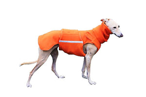 Dog coat for greyhounds and whippets by Pepper Petwear. Custom made for your dog.