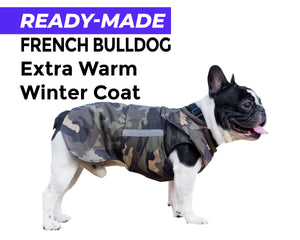 FRENCH BULLDOG EXTRA WARM WINTER COAT - READY-MADE