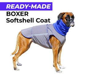 BOXER SOFTSHELL DOG COAT + NECK WARMER - READY-MADE